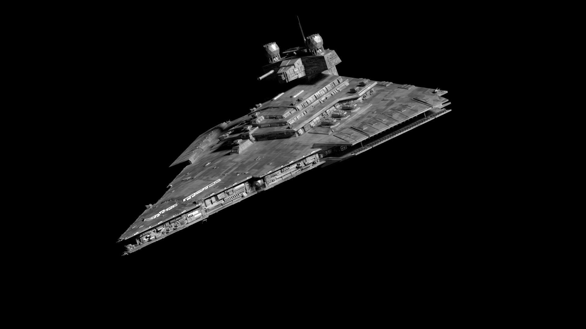 Victory 1 Class Star Destroyer - Star Wars 3D model_2
