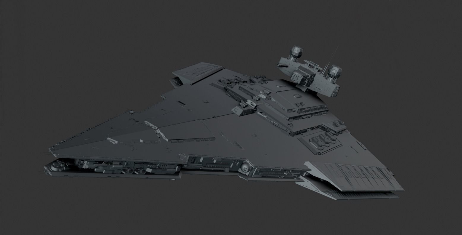 Victory 1 Class Star Destroyer - Star Wars 3D model_21