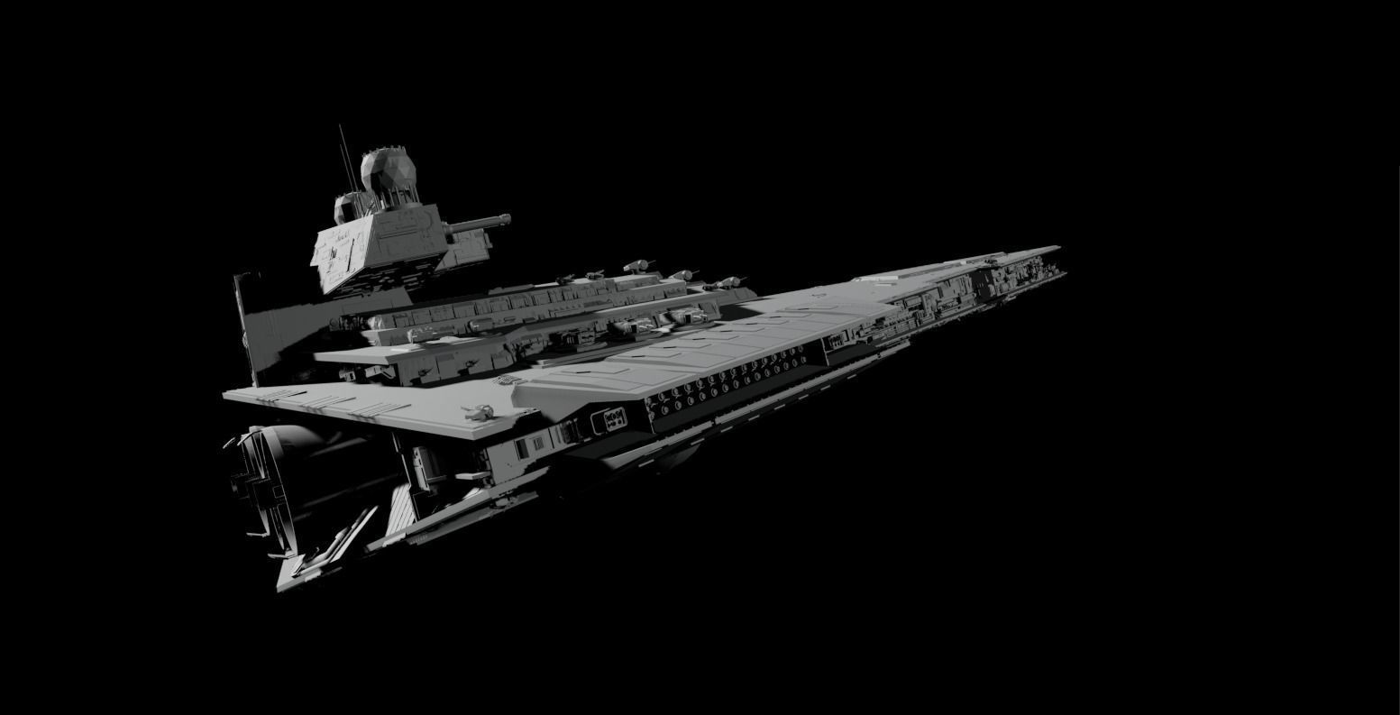 Victory 1 Class Star Destroyer - Star Wars 3D model_22