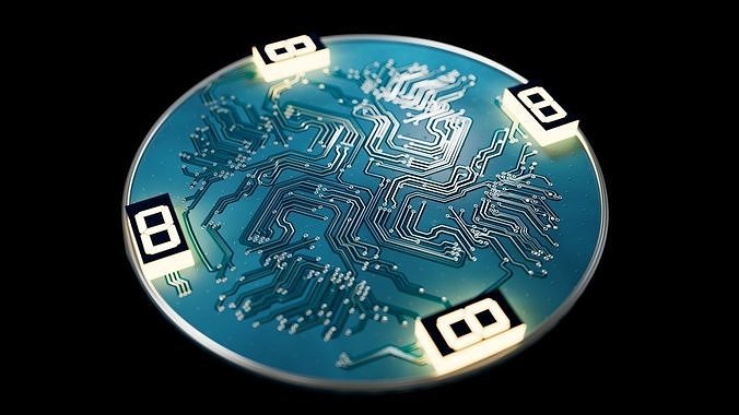 circular circuit board  3D model