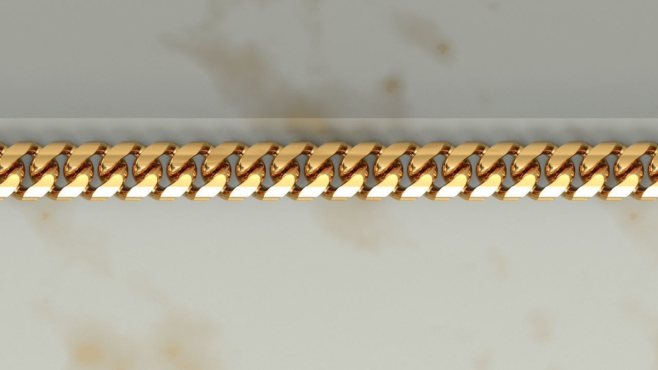 Cuban chain  necklace or bracelet new model 3D print model_3