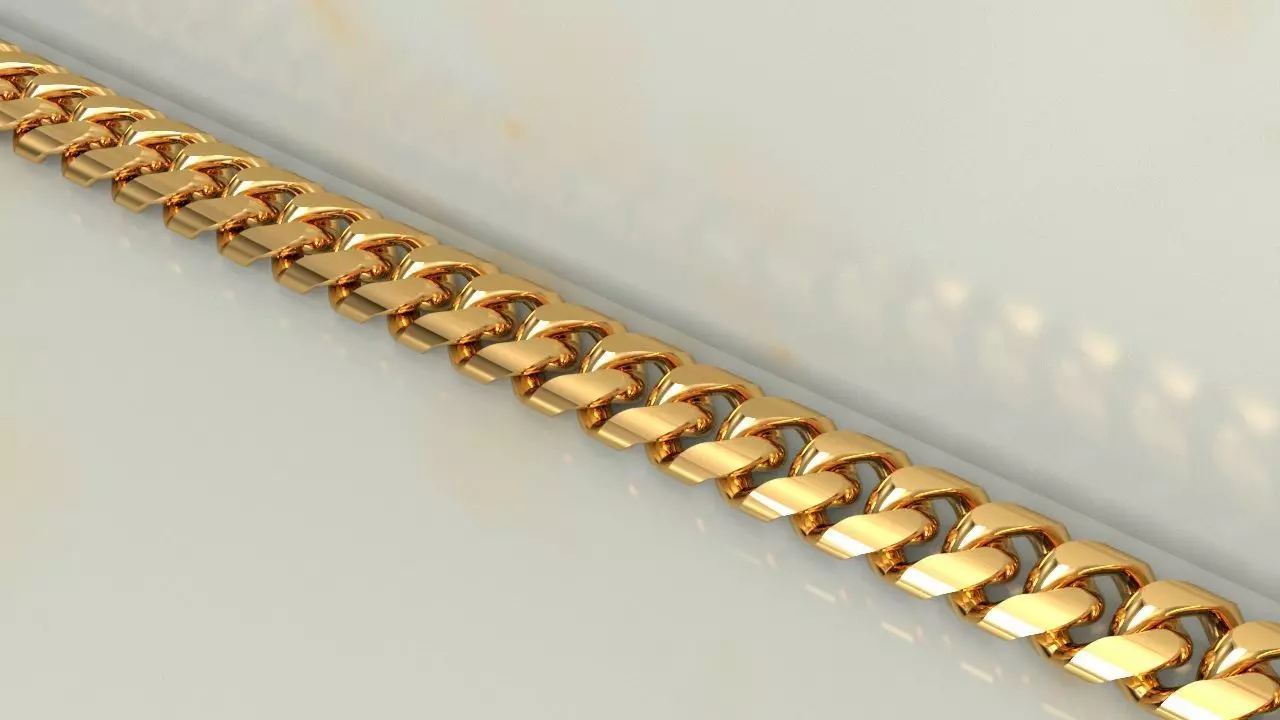 Cuban chain  necklace or bracelet new model 3D print model_0