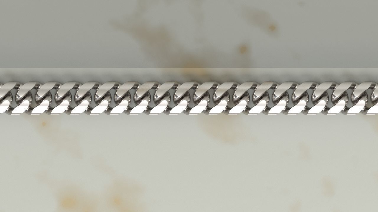 Cuban chain  necklace or bracelet new model 3D print model_6