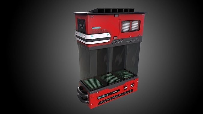 Sci-Fi Aquarium V1- 002 Low-poly 3D model