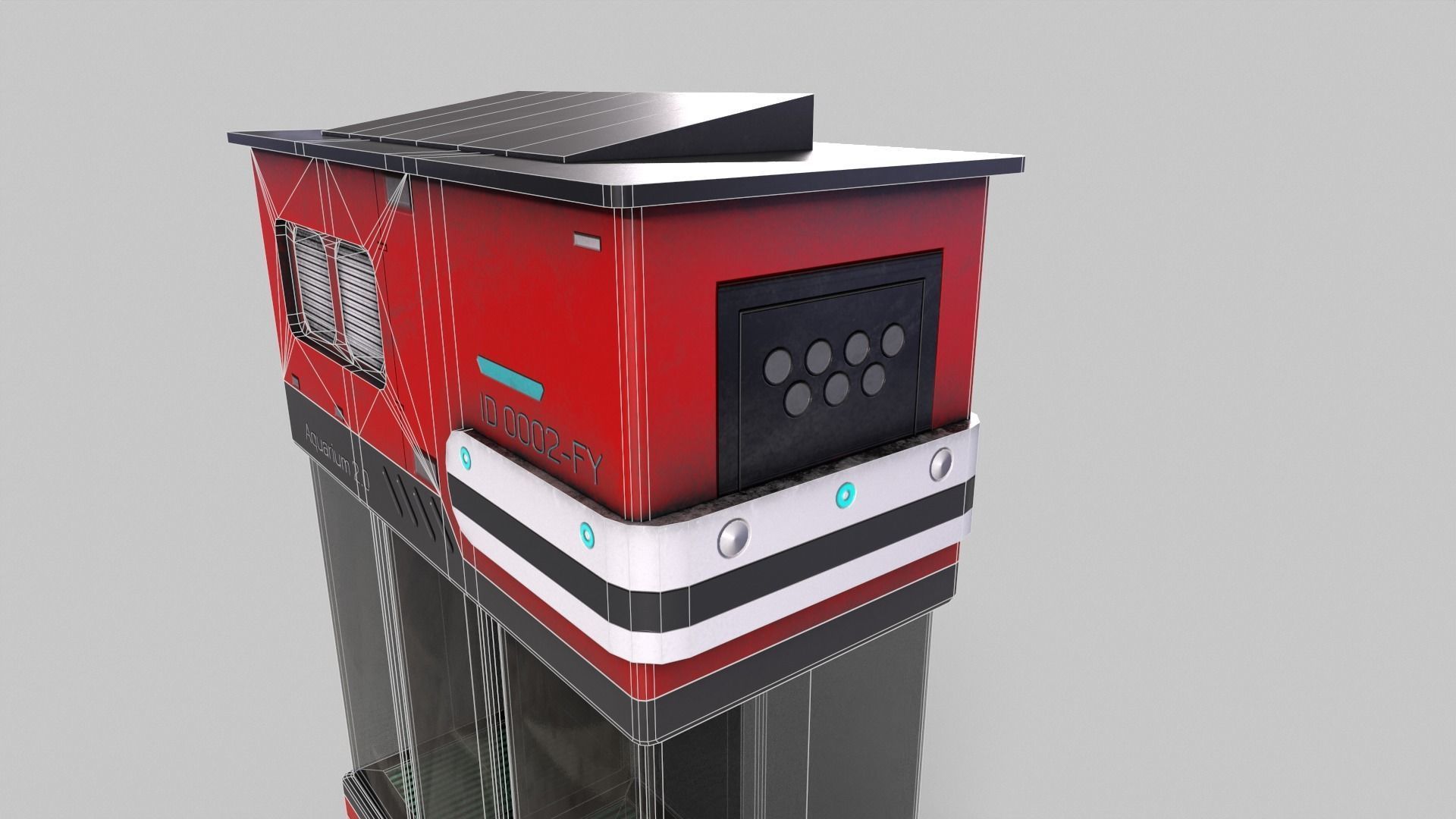 Sci-Fi Aquarium V1- 002 Low-poly 3D model_7