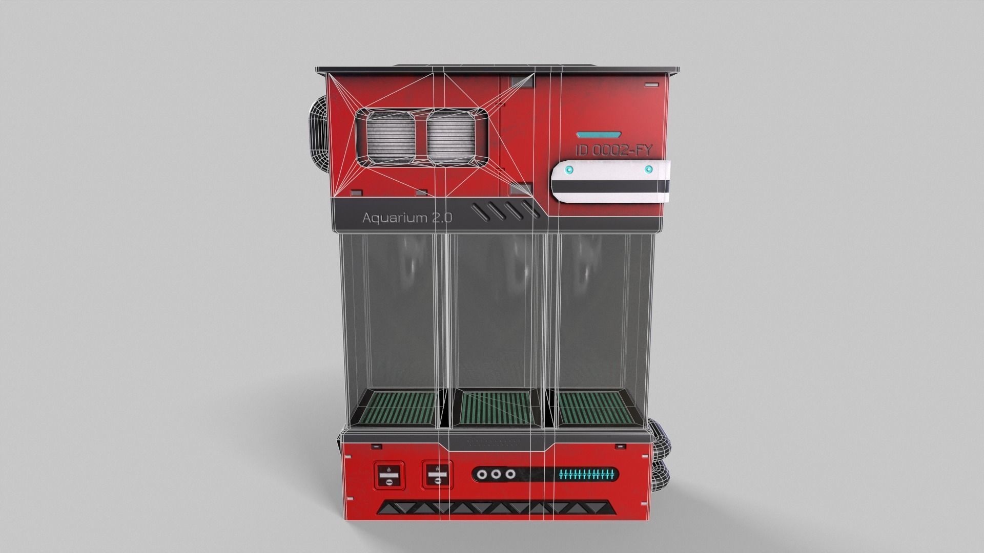Sci-Fi Aquarium V1- 002 Low-poly 3D model_5