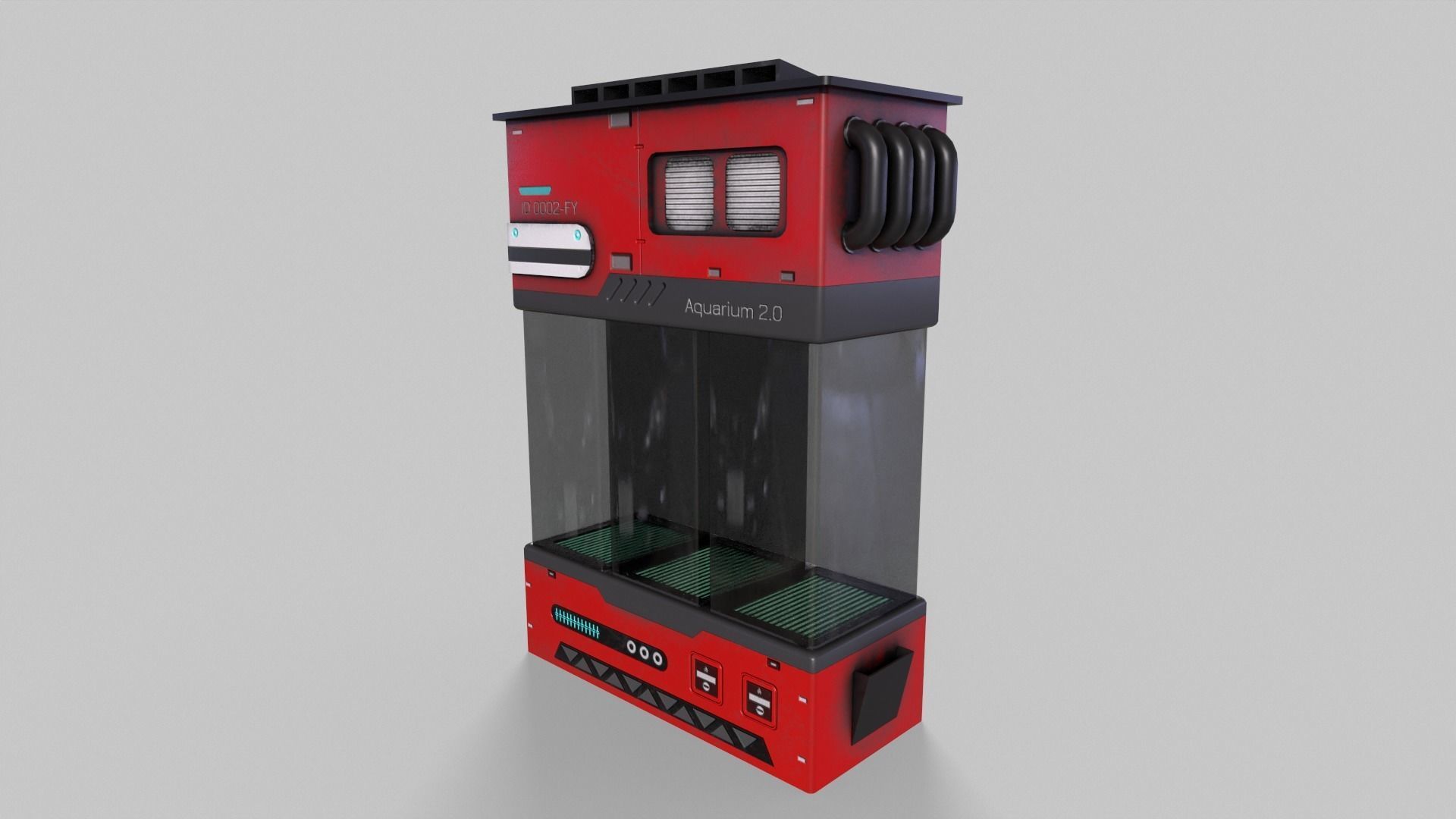 Sci-Fi Aquarium V1- 002 Low-poly 3D model_1