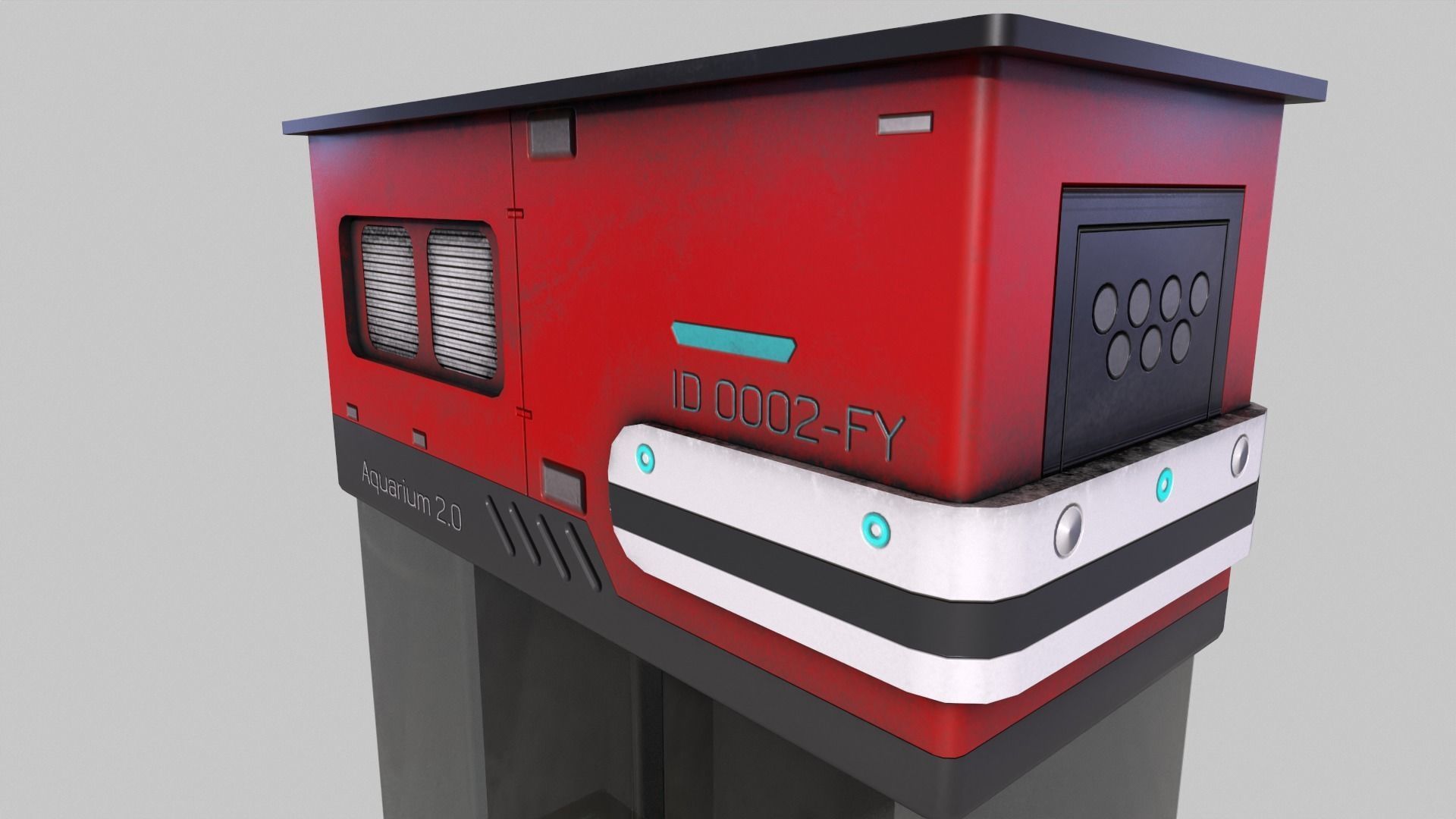 Sci-Fi Aquarium V1- 002 Low-poly 3D model_13