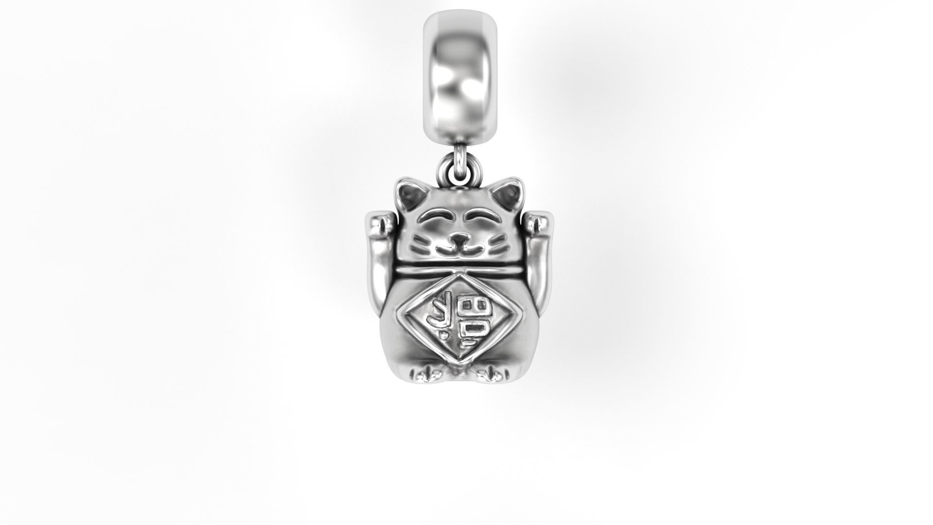 Luck Cat Charm 3D print model_2
