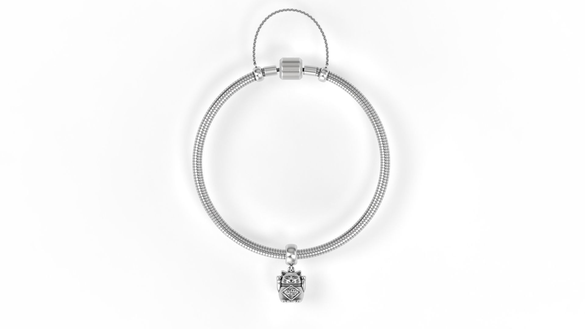 Luck Cat Charm 3D print model_4