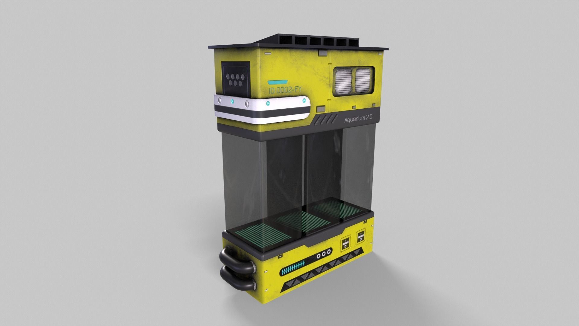 Sci-Fi Aquarium V1- 007 Low-poly 3D model_2