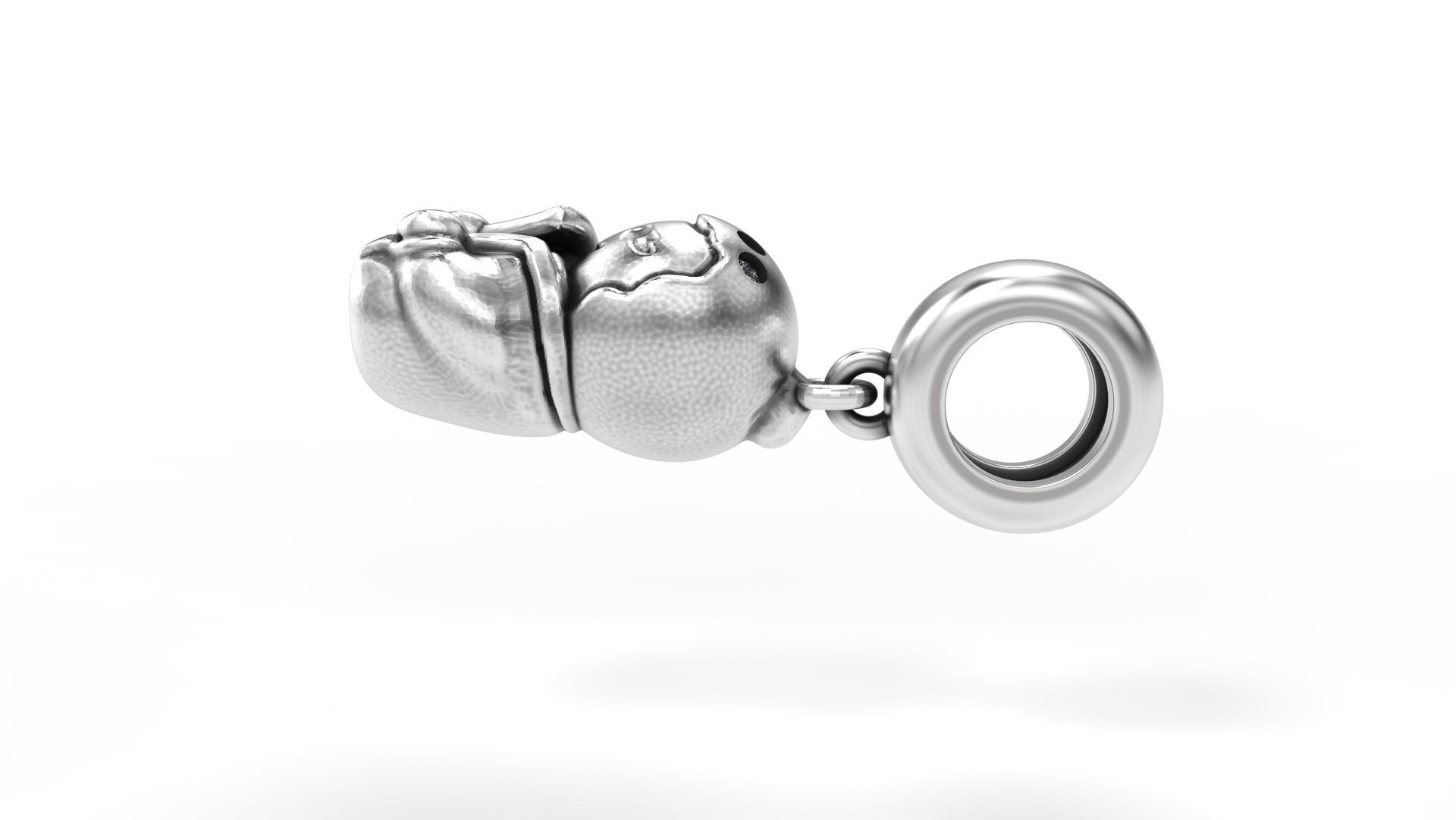 Geisha Charm with Gems 3D print model_3