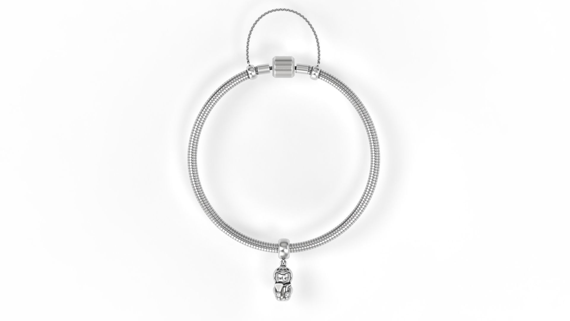 Geisha Charm with Gems 3D print model_4