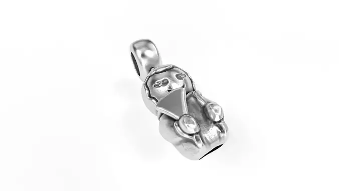 Geisha Charm with Gems