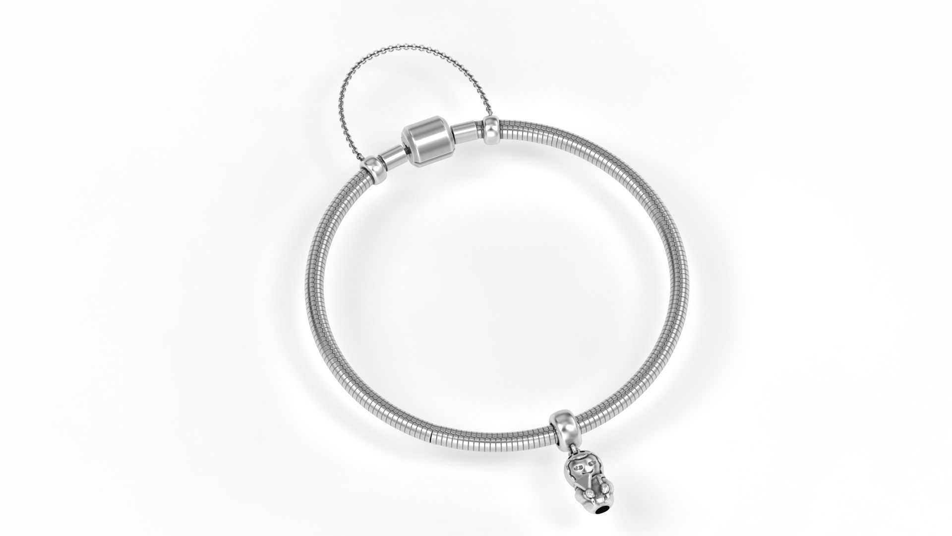 Geisha Charm with Gems 3D print model_5