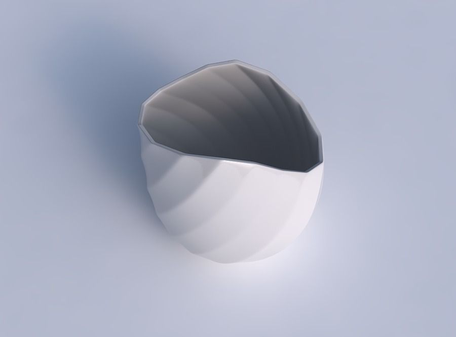 Bowl compressed 3 with bands 3D print model_1