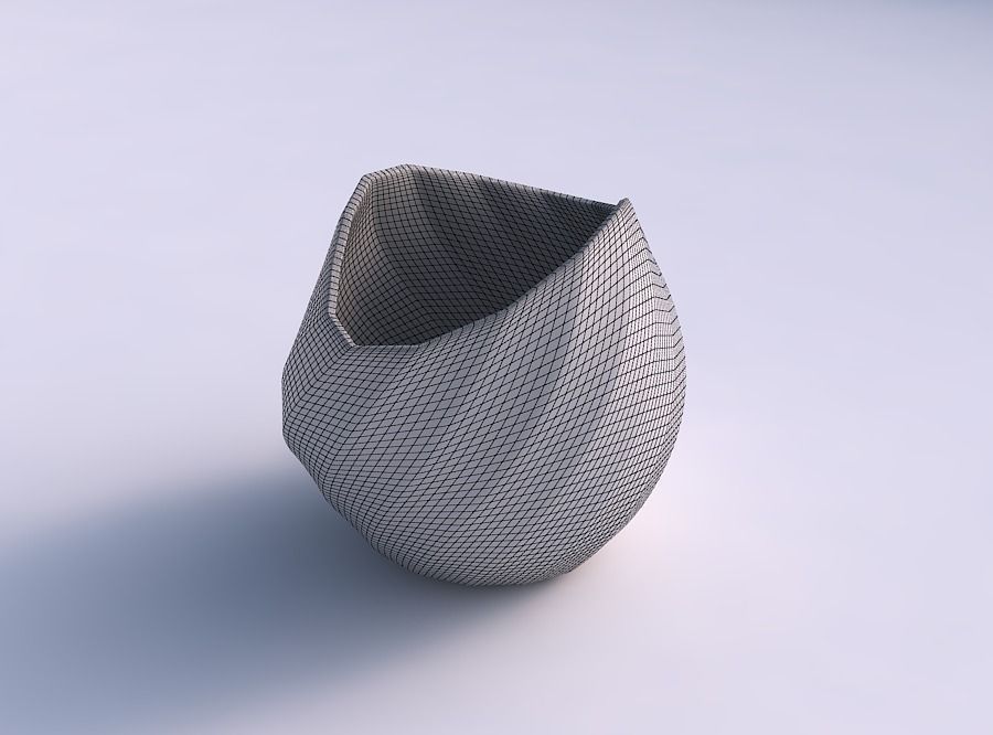 Bowl compressed 3 with bands 3D print model_5