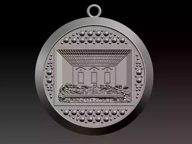 The Last Supper Pendant 3D print model