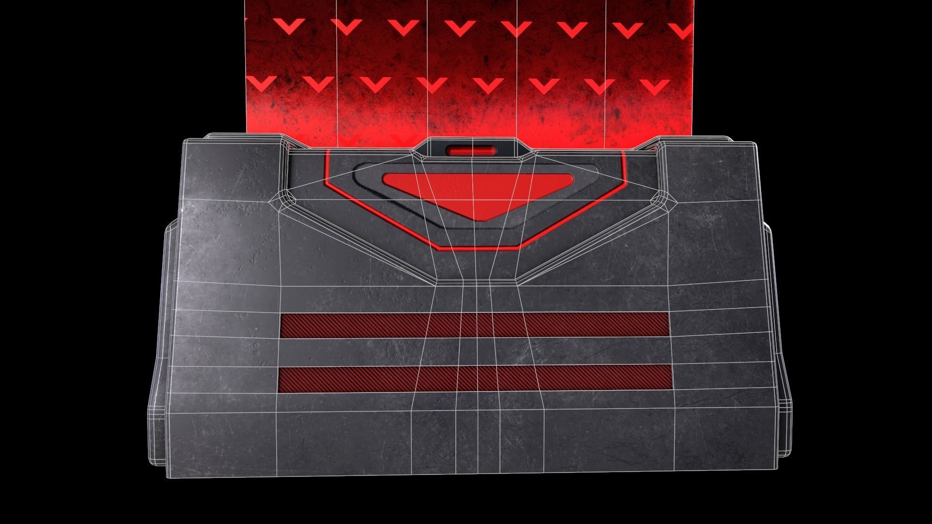 Sci-Fi Barrier V1 - 001 Low-poly 3D model_15