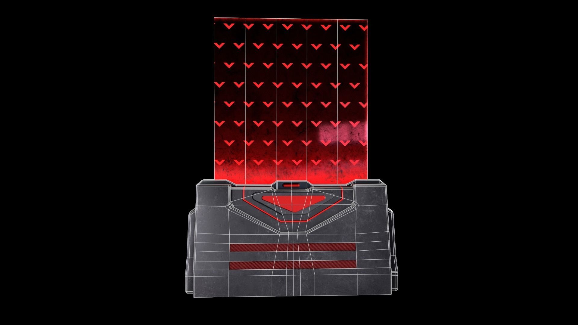 Sci-Fi Barrier V1 - 001 Low-poly 3D model_14