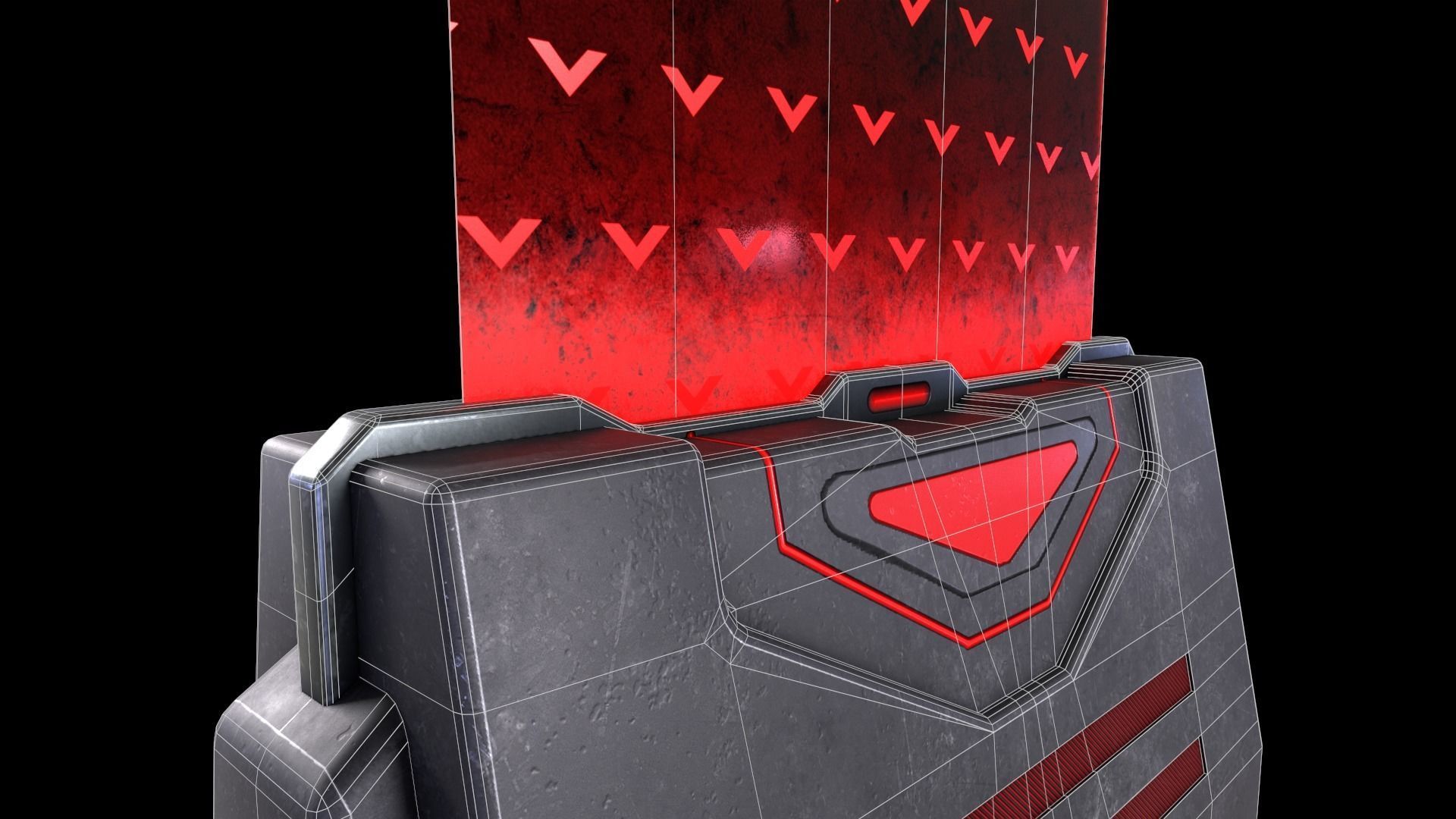 Sci-Fi Barrier V1 - 001 Low-poly 3D model_17