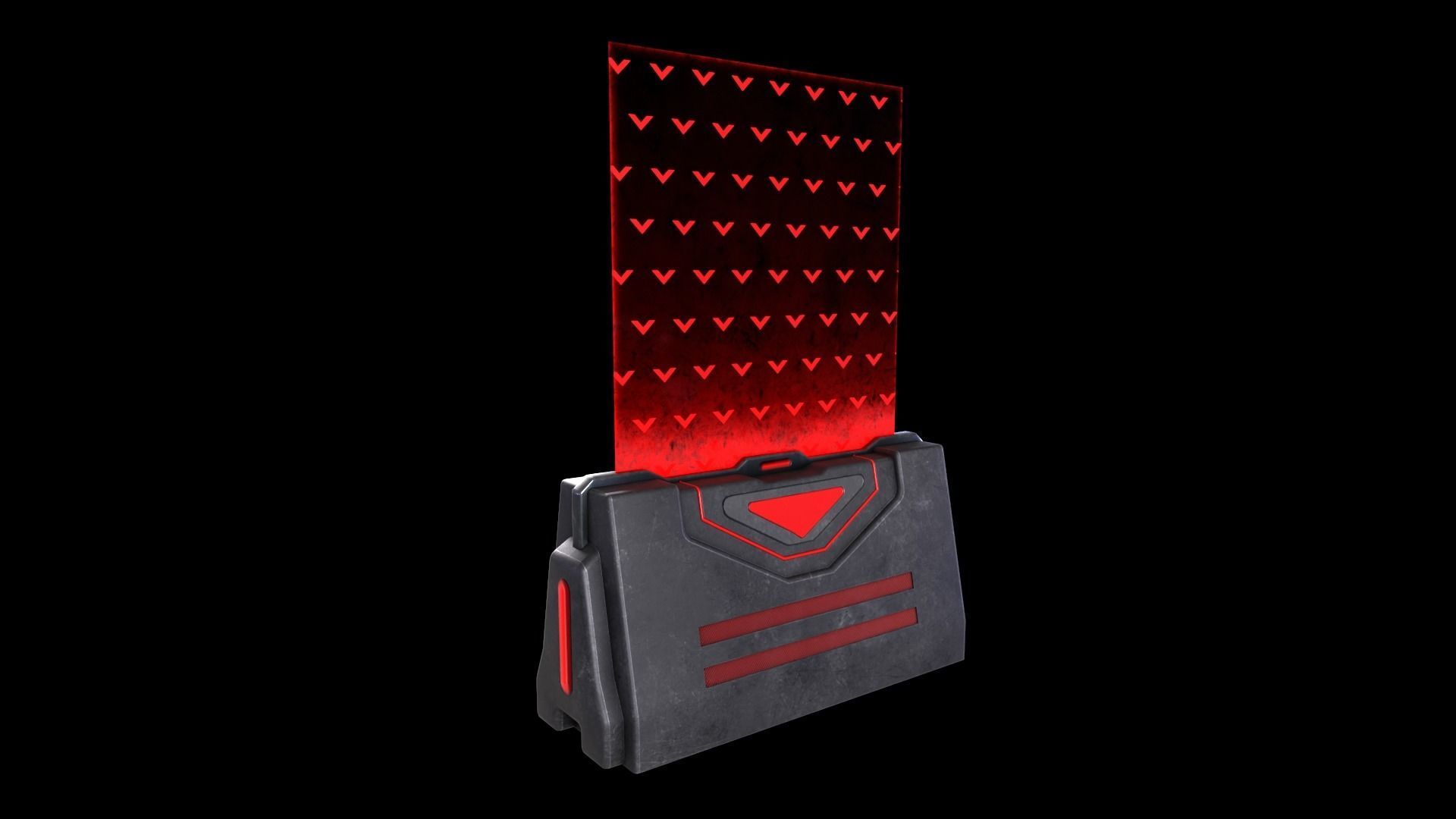 Sci-Fi Barrier V1 - 001 Low-poly 3D model_1