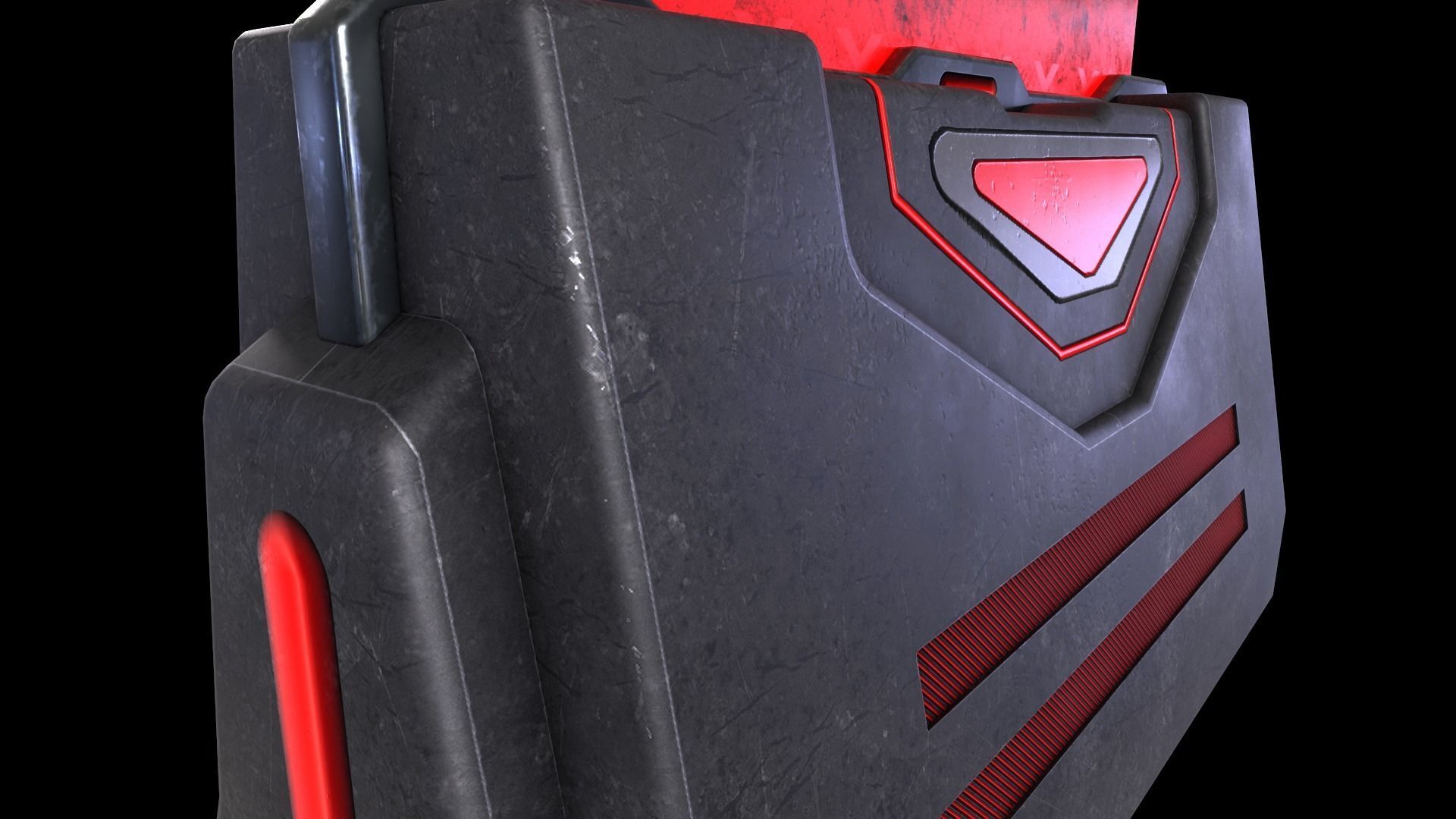 Sci-Fi Barrier V1 - 001 Low-poly 3D model_9