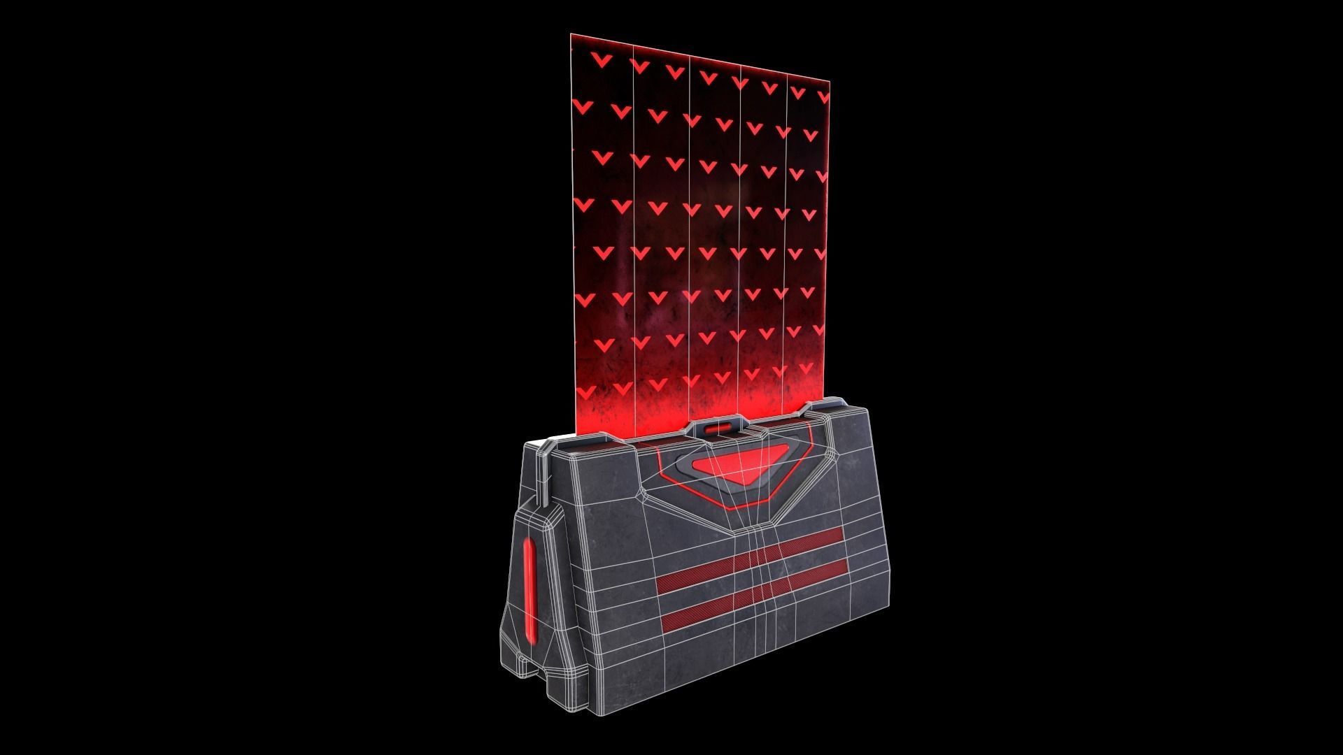 Sci-Fi Barrier V1 - 001 Low-poly 3D model_12