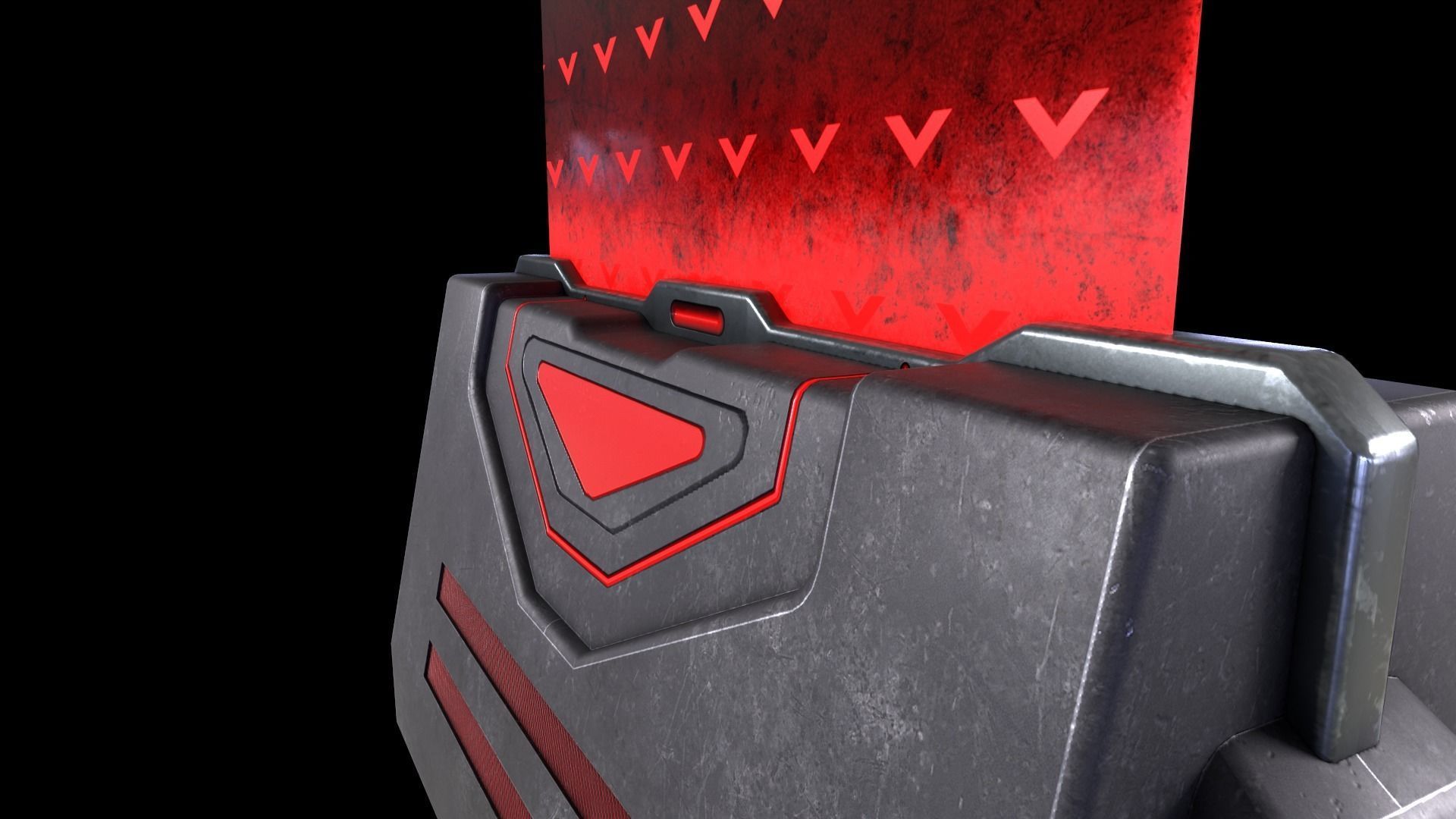 Sci-Fi Barrier V1 - 001 Low-poly 3D model_8