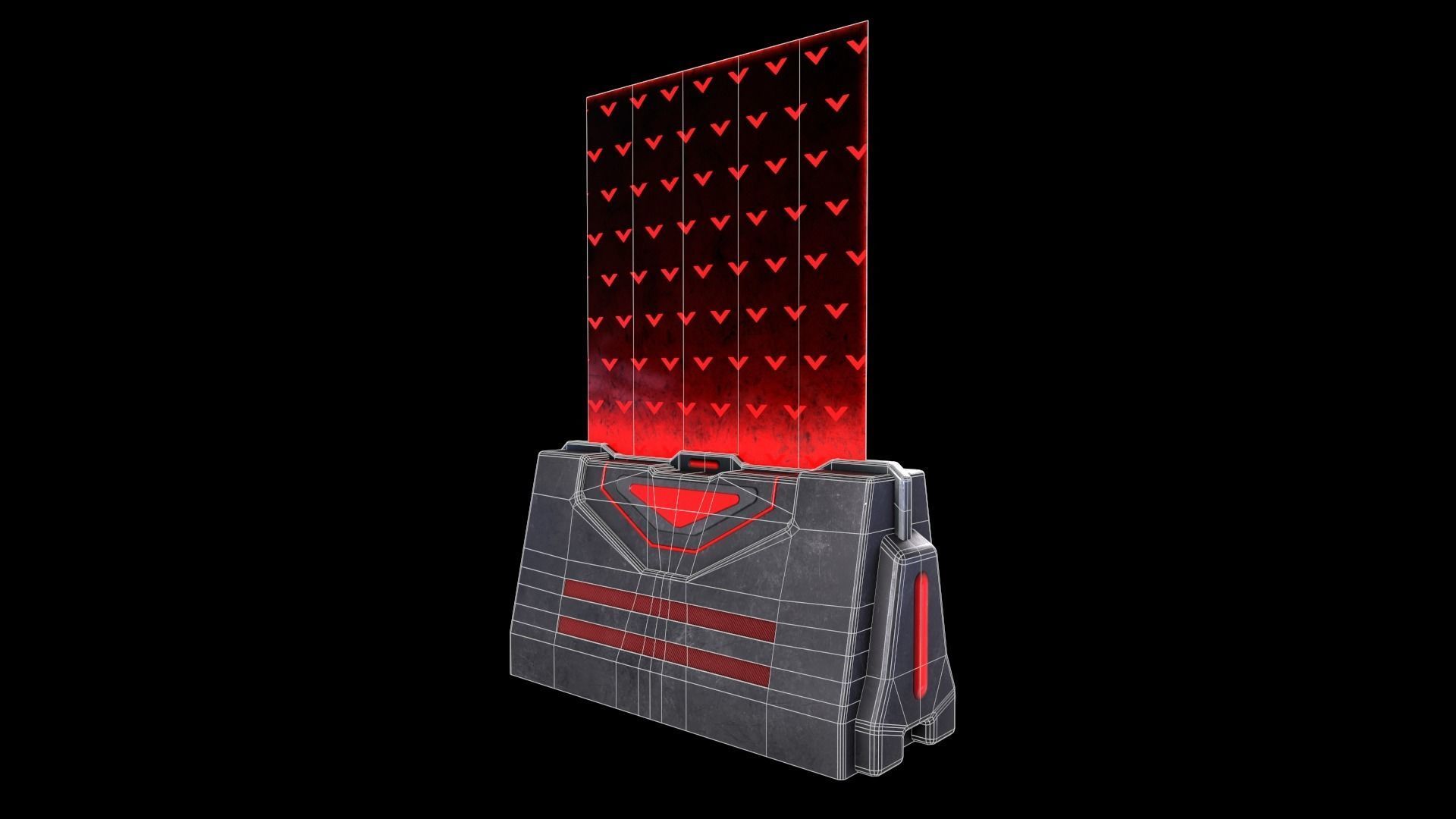 Sci-Fi Barrier V1 - 001 Low-poly 3D model_13