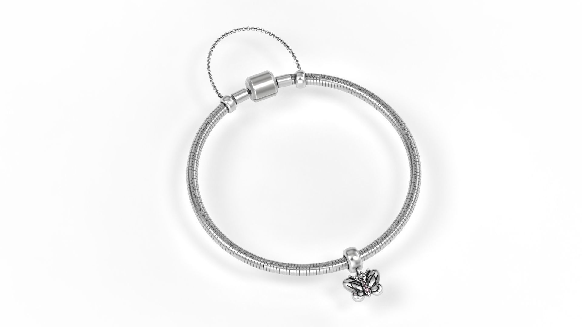 Butterfly with Gems 3D print model_4