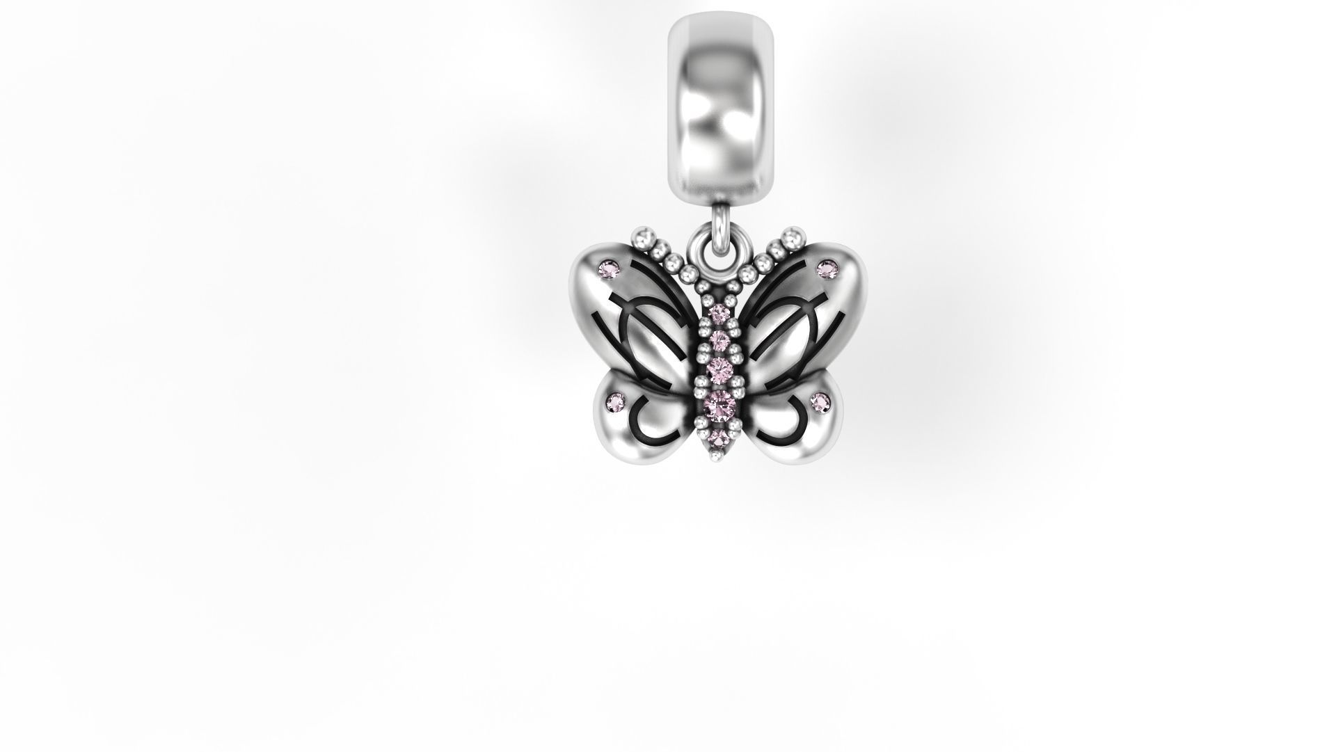 Butterfly with Gems 3D print model_1