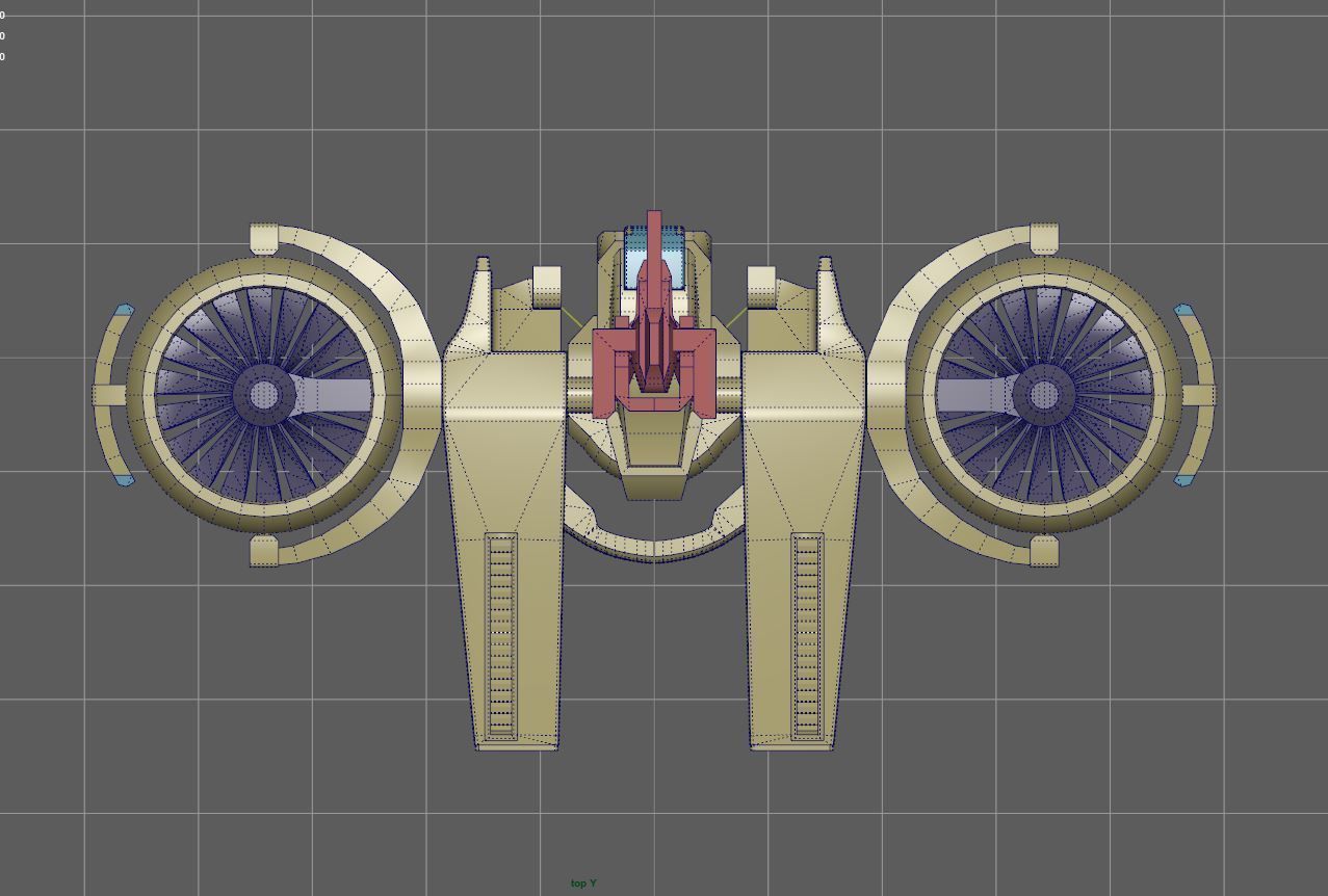 Falcon Drone game-ready with 6 camouflages Low-poly 3D model_22