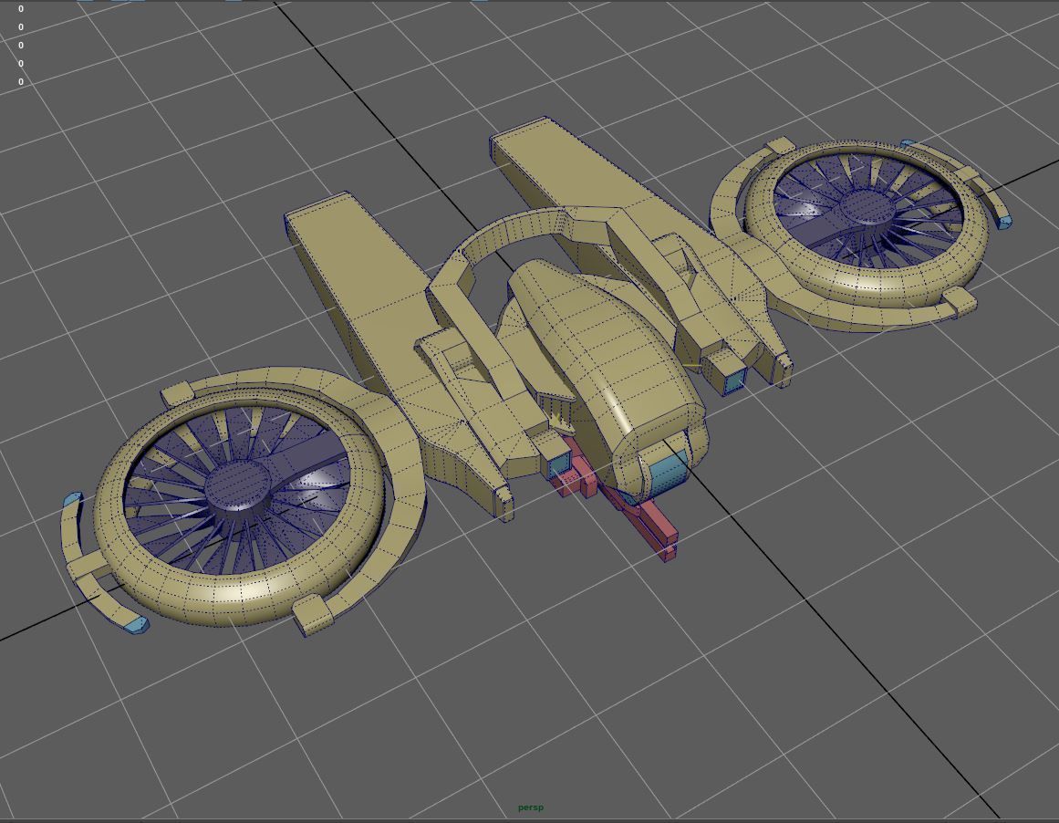 Falcon Drone game-ready with 6 camouflages Low-poly 3D model_19