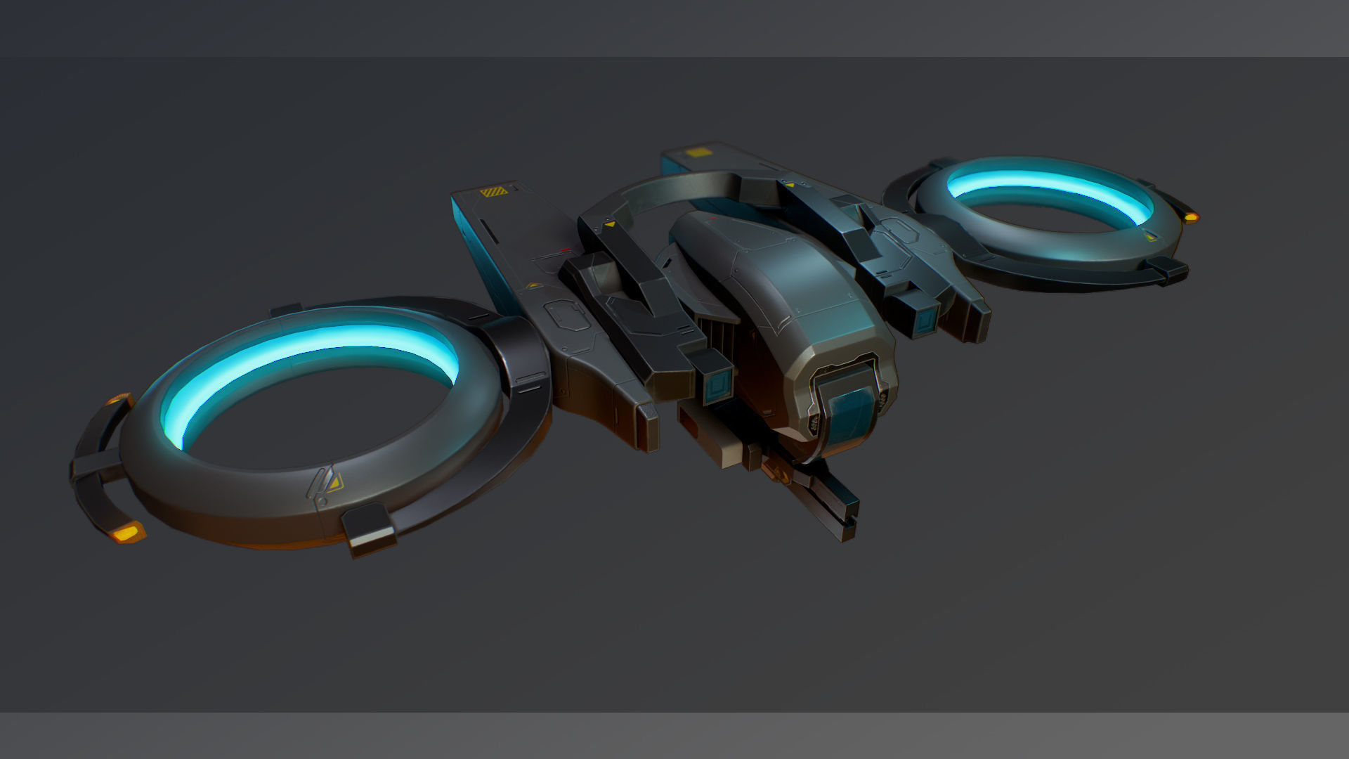 Falcon Drone game-ready with 6 camouflages Low-poly 3D model_2