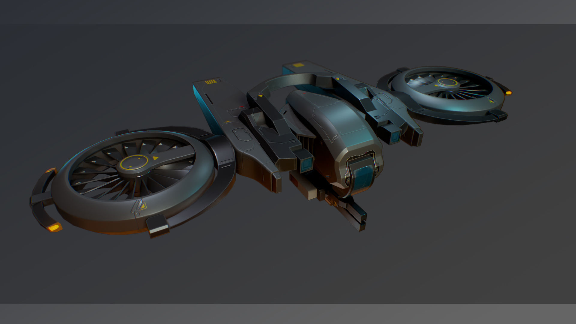 Falcon Drone game-ready with 6 camouflages Low-poly 3D model_3