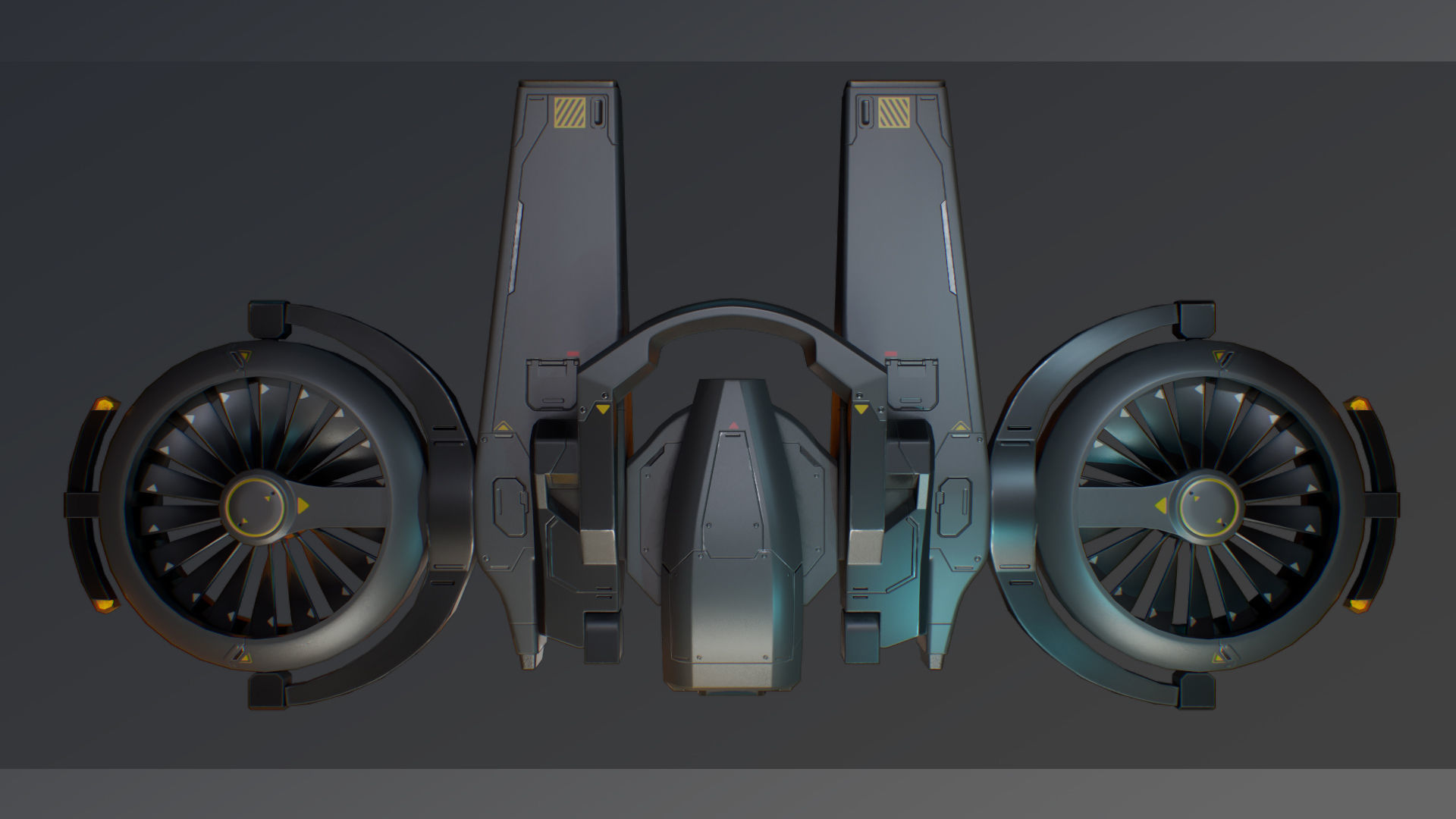 Falcon Drone game-ready with 6 camouflages Low-poly 3D model_15