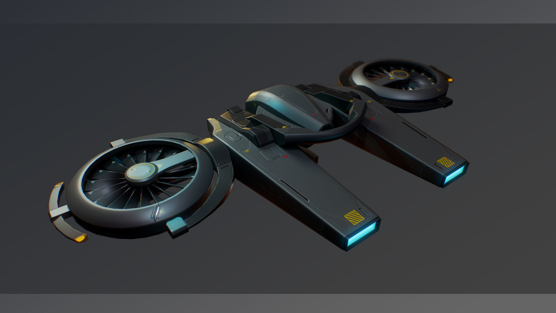 Falcon Drone game-ready with 6 camouflages Low-poly 3D model_5