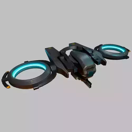 Falcon Drone game-ready with 6 camouflages Low-poly 3D model