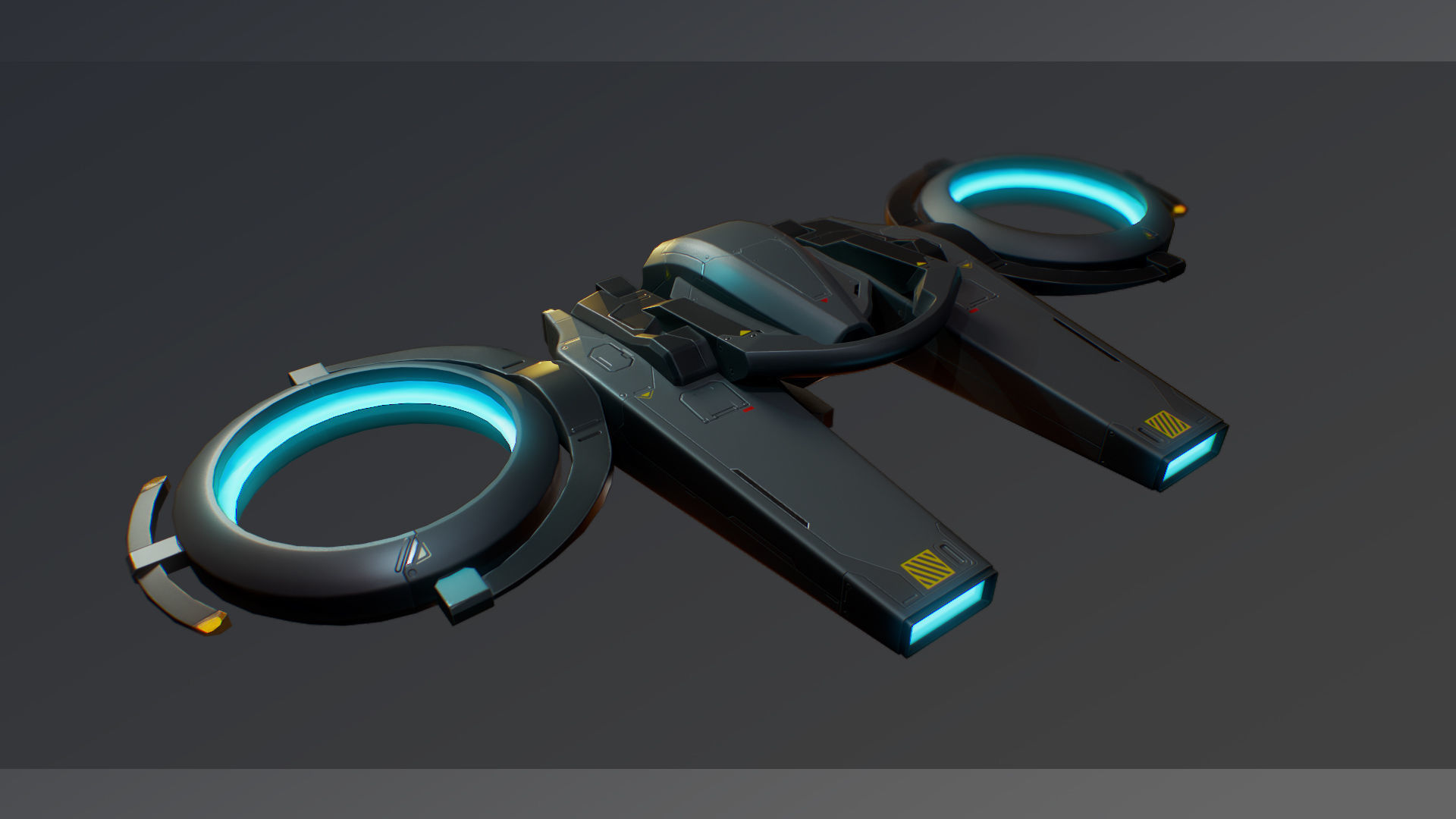 Falcon Drone game-ready with 6 camouflages Low-poly 3D model_4