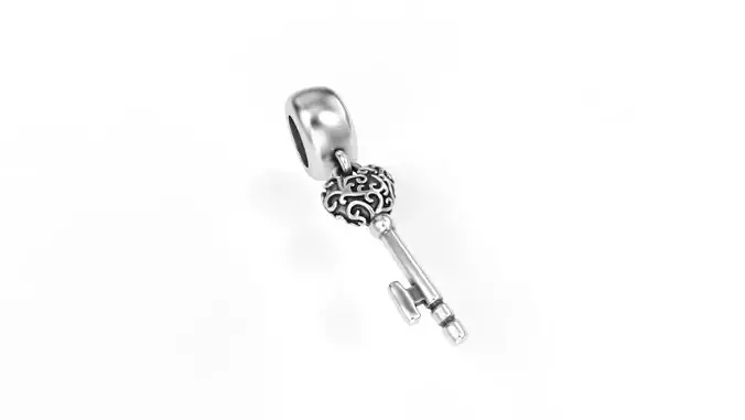 Heart Key Charm