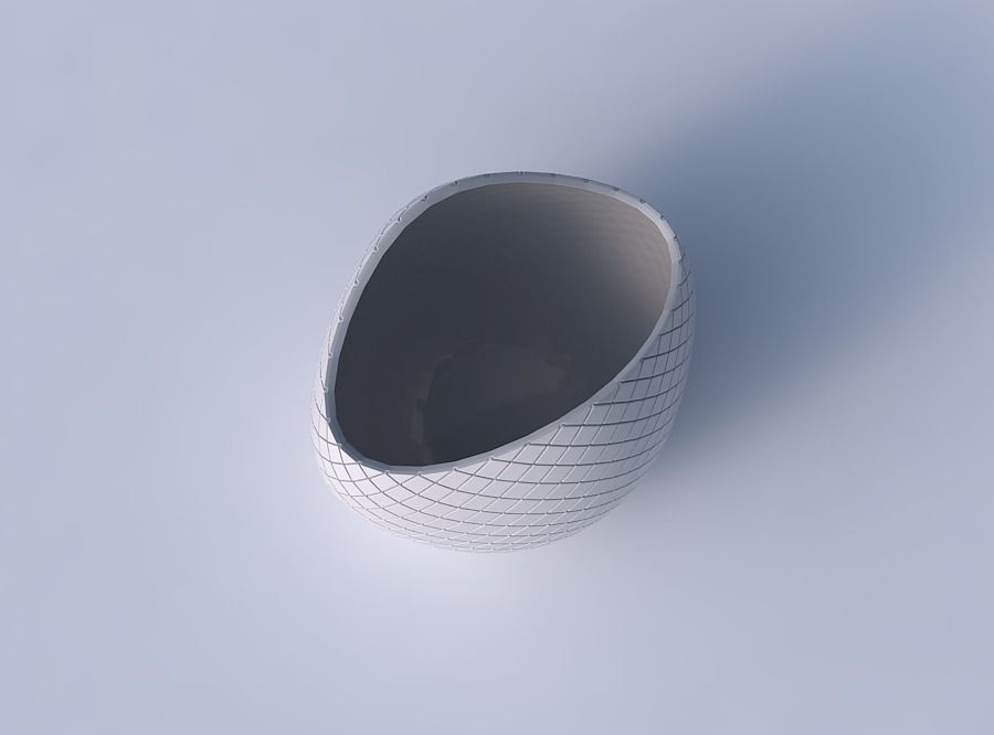 Bowl compressed 3 with diagonal grid plates 3D print model_2