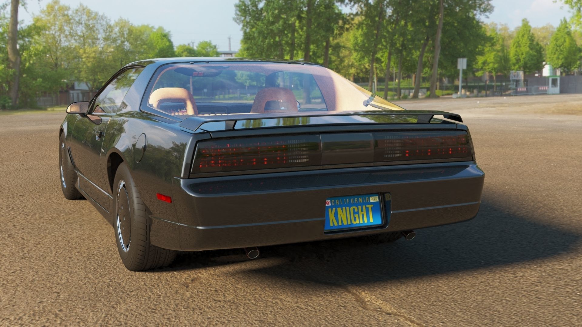 Knight Rider Low-poly 3D model_4