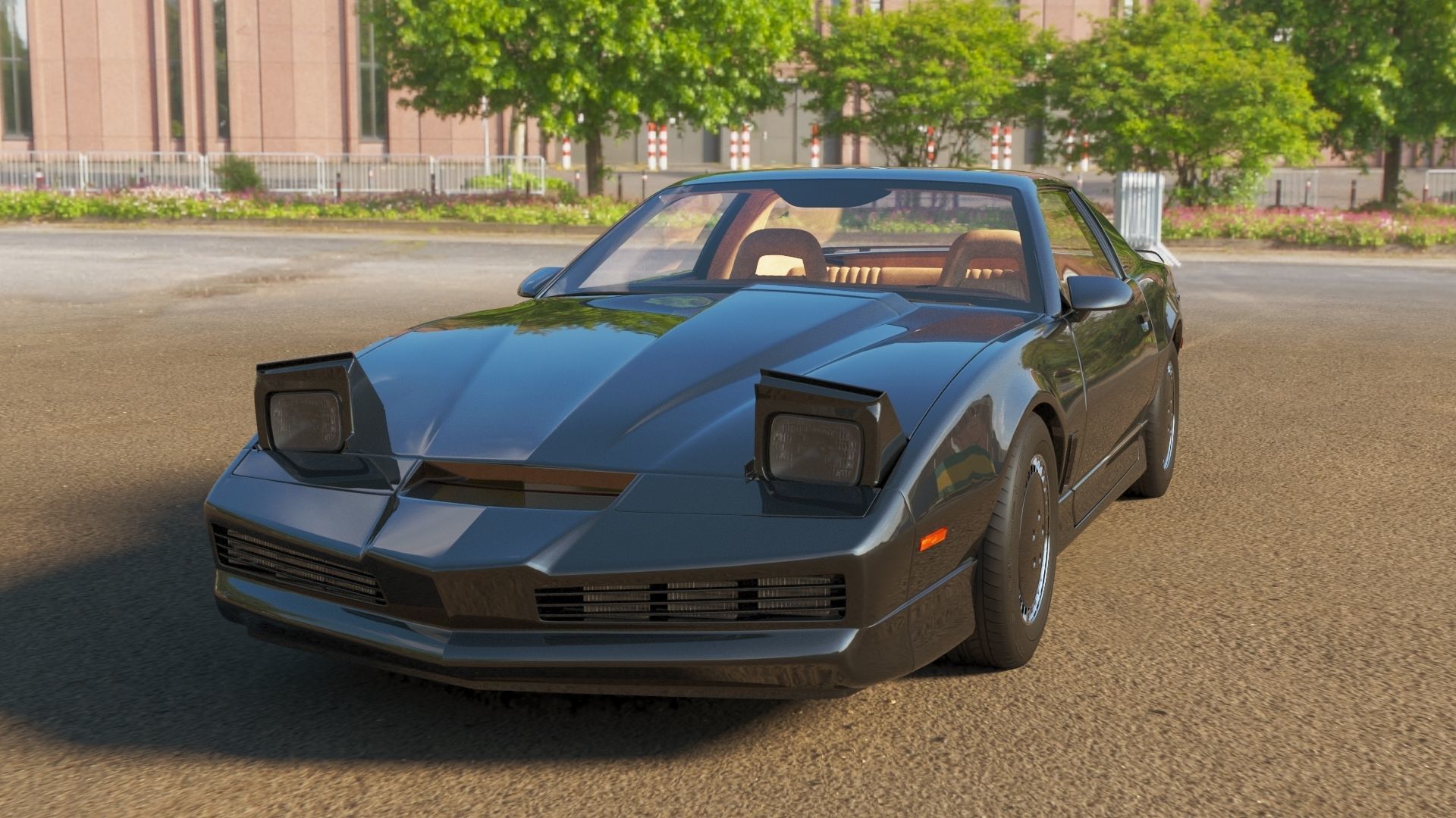 Knight Rider Low-poly 3D model_7