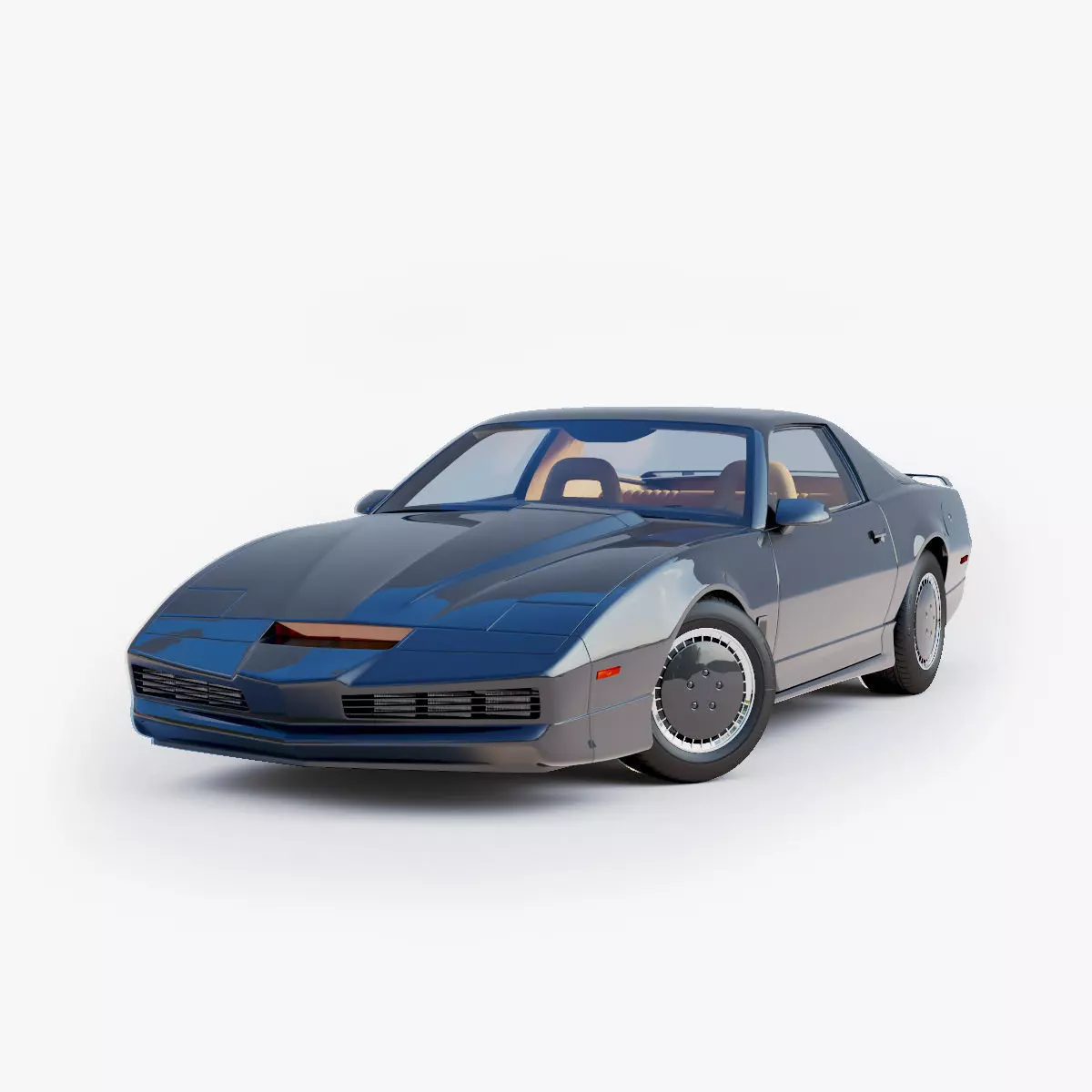 Knight Rider Low-poly 3D model_0