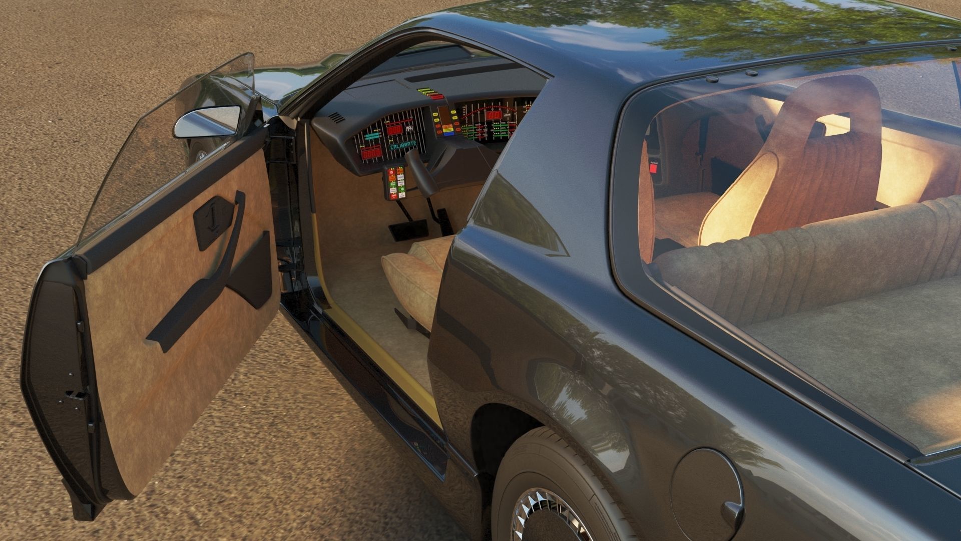 Knight Rider Low-poly 3D model_5