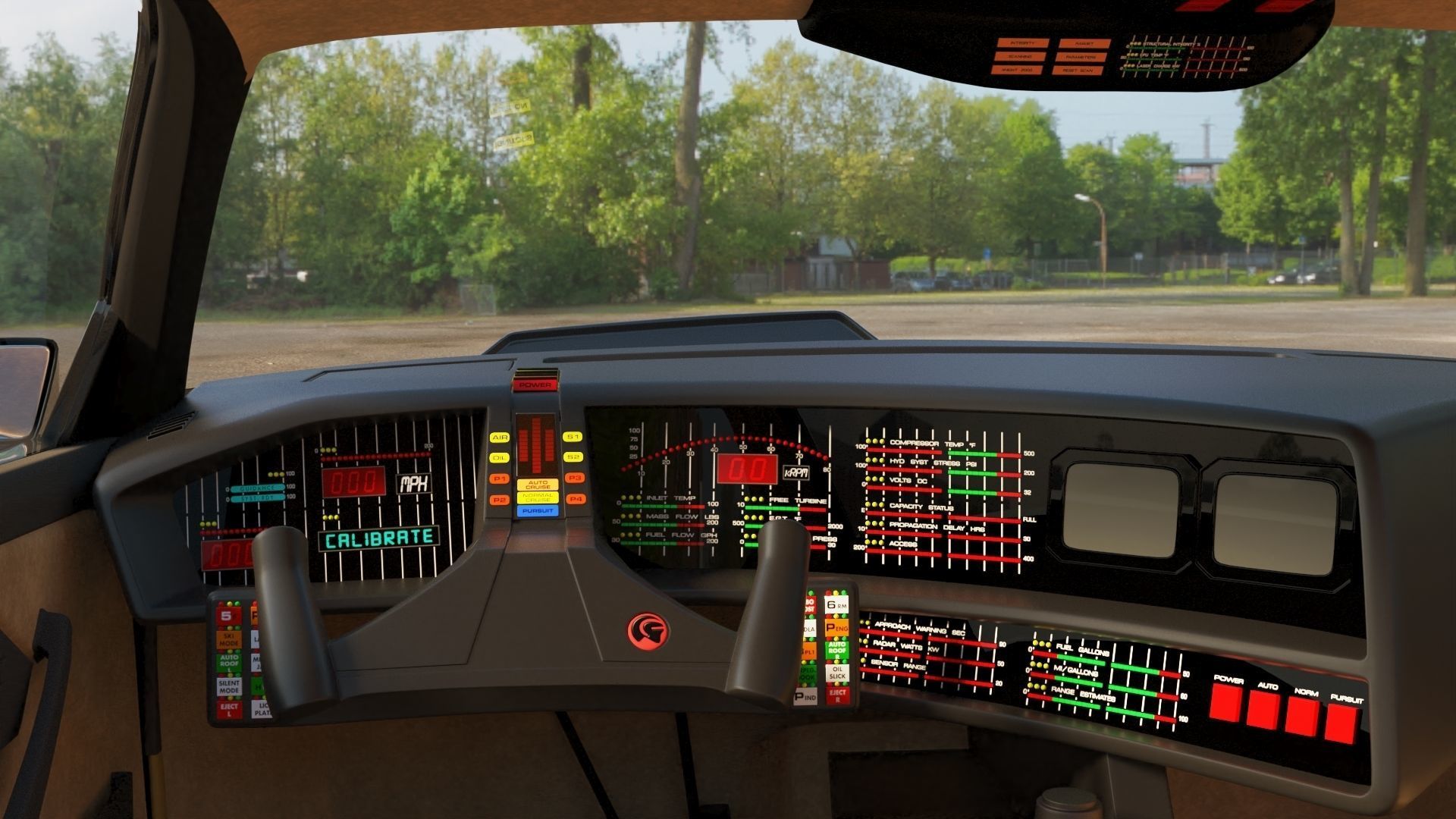 Knight Rider Low-poly 3D model_11