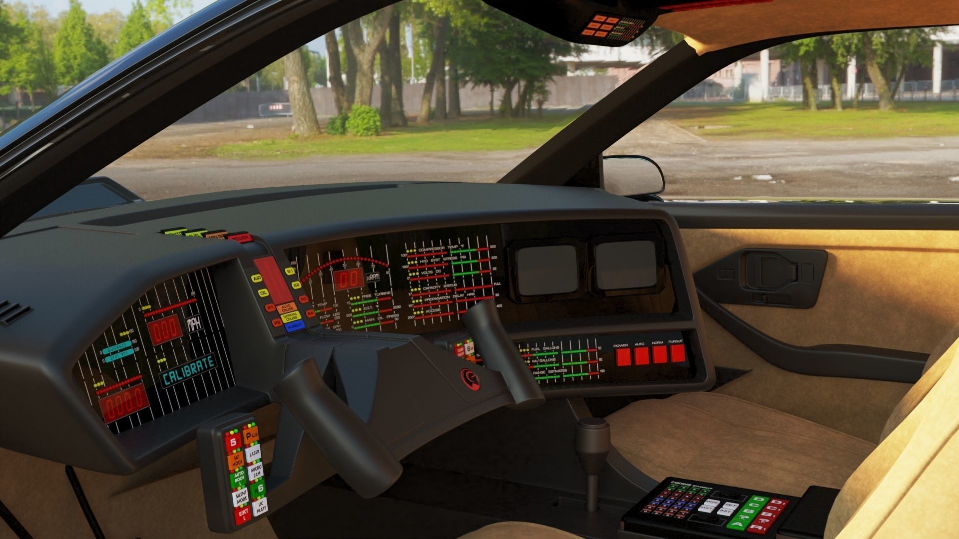 Knight Rider Low-poly 3D model_9