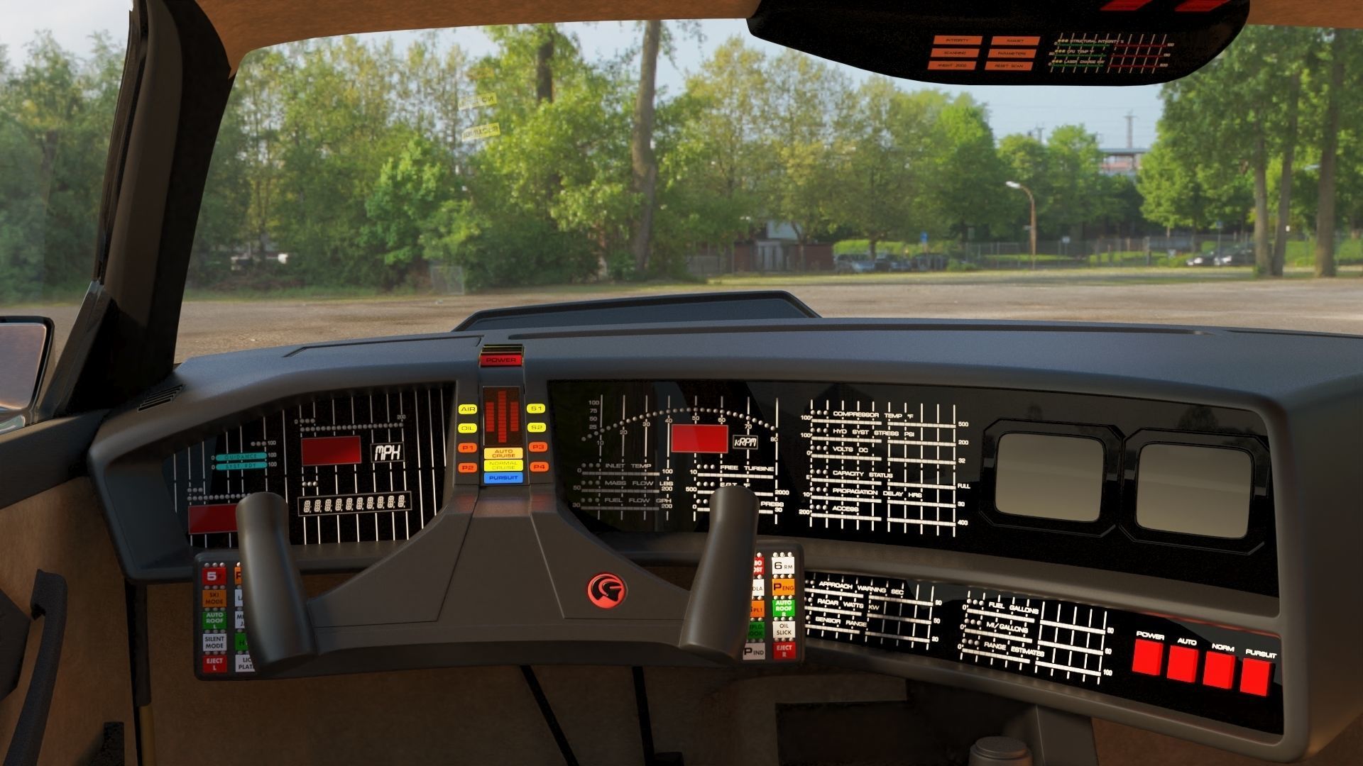 Knight Rider Low-poly 3D model_10