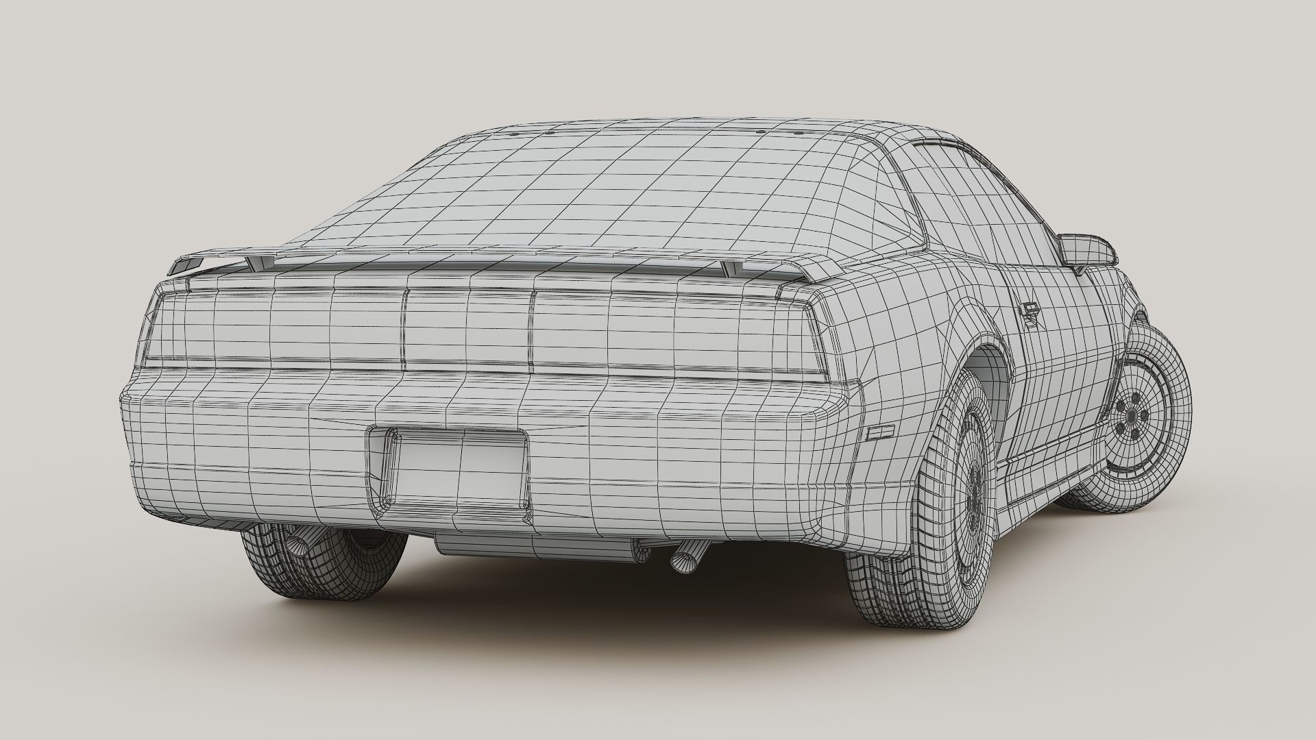 Knight Rider Low-poly 3D model_13